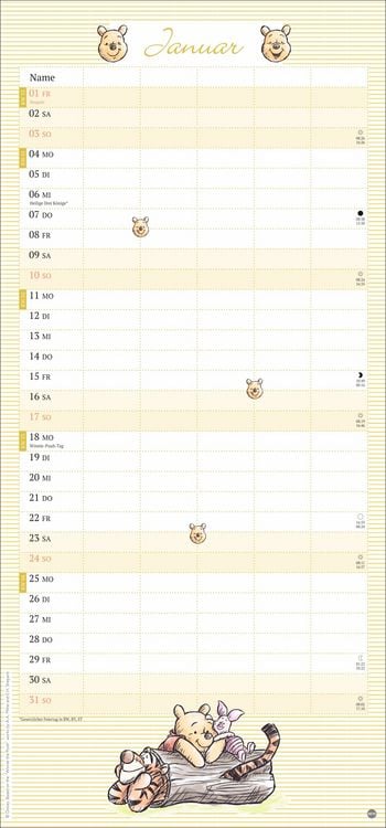 Produktbild: Winnie Puuh Familienplaner 2027