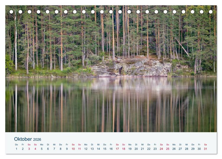 Produktbild: Finnland, Rund um Mikkeli (Tischkalender 2026 DIN A5 quer), CALVENDO Monatskalender