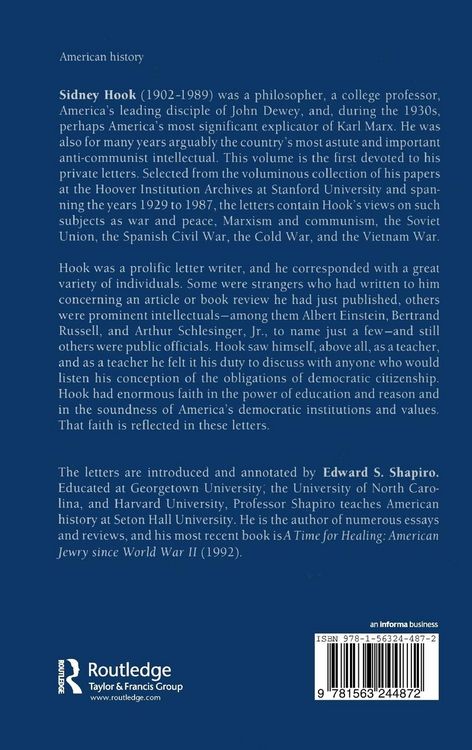 Produktbild: Letters of Sidney Hook