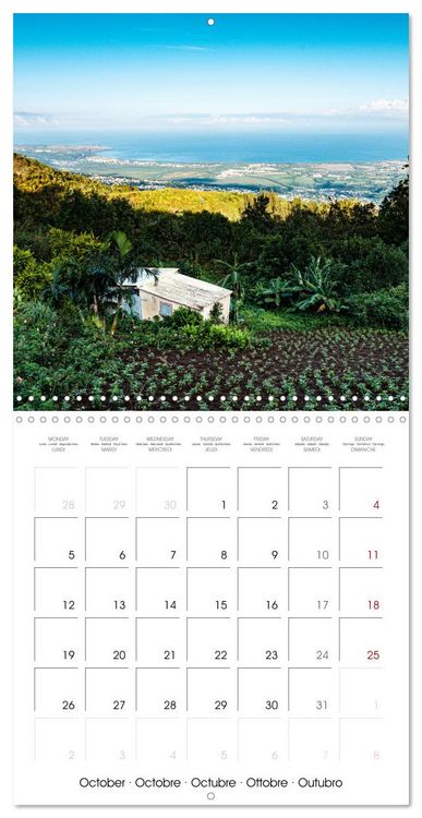 Produktbild: L'ile de la R&eacute;union, un volcan au milieu de l'oc&eacute;an Indien (Calendrier mural carr&eacute; 2026 30x30 cm) Calendrier double avec une page pour vos prises de notes