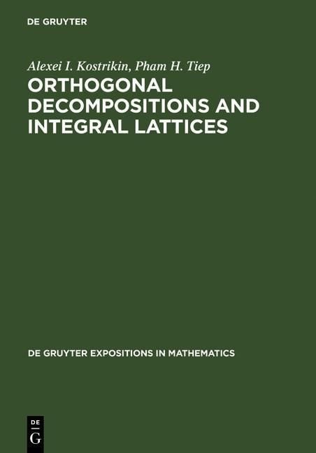 Produktbild: Orthogonal Decompositions and Integral Lattices