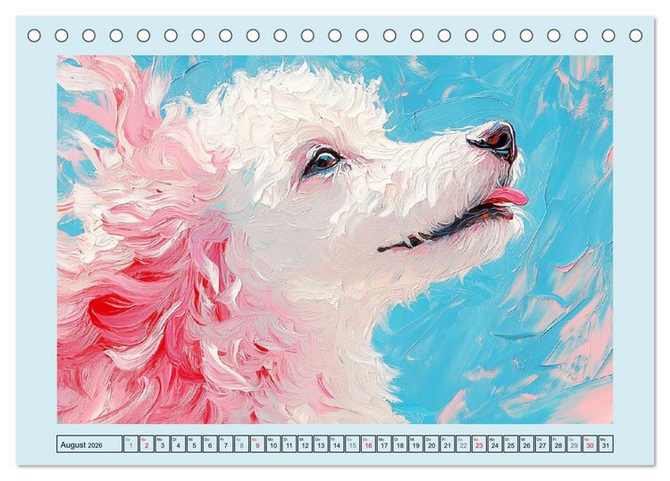 Produktbild: Hunde Paintings. Moderne Portraits in &Ouml;loptik (Tischkalender 2026 DIN A5 quer), CALVENDO Monatskalender