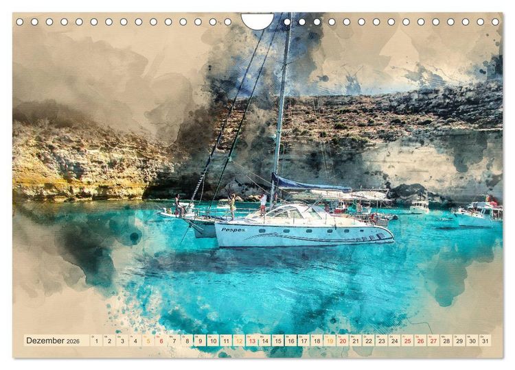 Produktbild: Ich liebe Segeln (Wandkalender 2026 DIN A4 quer), CALVENDO Monatskalender