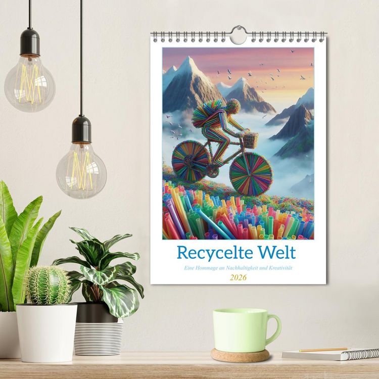 Produktbild: Recycelte Welt - Eine Hommage an Nachhaltigkeit und Kreativit&auml;t (Wandkalender 2026 DIN A4 hoch), CALVENDO Monatskalender