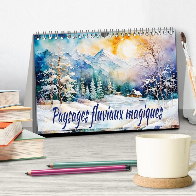 Produktbild: Paysages fluviaux magiques (Calendrier de bureau 2026 DIN A5 vertical), CALVENDO calendrier mensuel