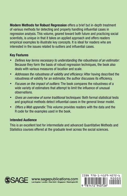 Produktbild: Modern Methods for Robust Regression