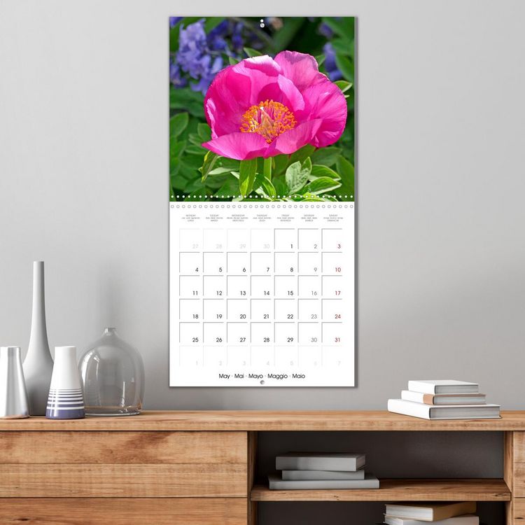 Produktbild: Peonies as painted (Wall Calendar 2026 12 &times; 12 Inch) CALVENDO 12 Month Wall Calendar