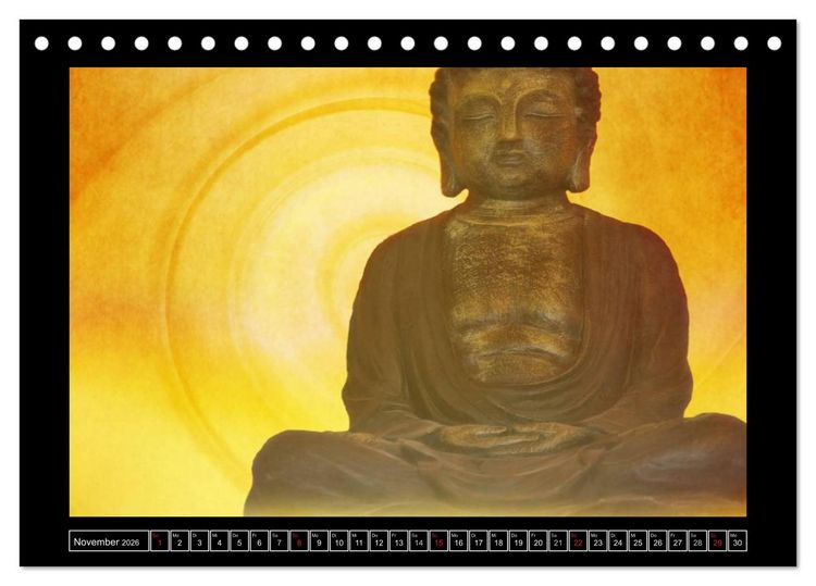 Produktbild: Buddha - Harmonie und Entspannung (Tischkalender 2026 DIN A5 quer), CALVENDO Monatskalender