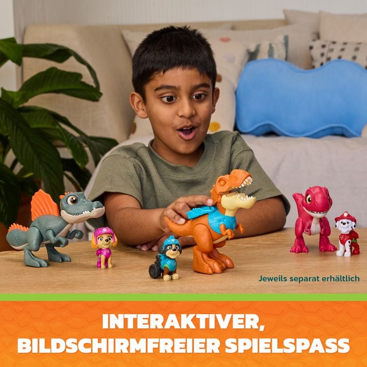 Produktbild: PAW Patrol: Der Dino Film, Roaring Pups, Rex-Figur & T-Rex-Dino Timmy