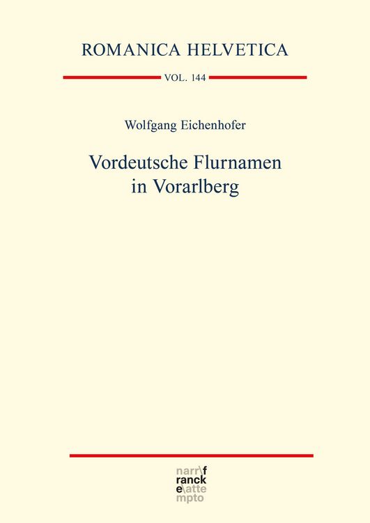 Produktbild: Vordeutsche Flurnamen in Vorarlberg