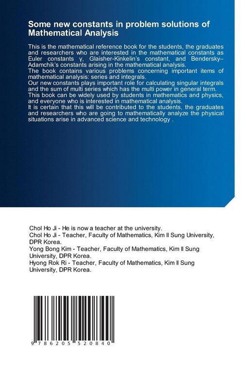 Produktbild: Some new constants in problem solutions of Mathematical Analysis