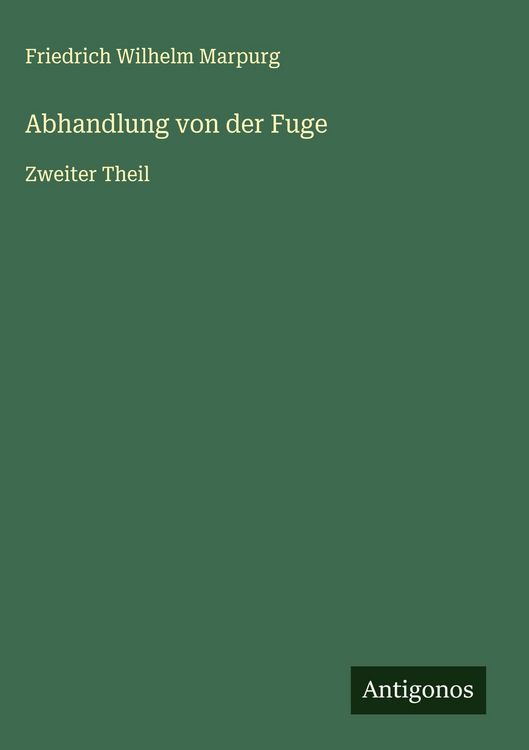 Produktbild: Abhandlung von der Fuge