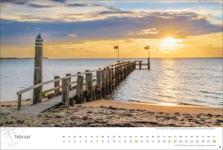 Produktbild: Nordsee Globetrotter Kalender 2027 - Von frischem Wind und weiten Str&auml;nden