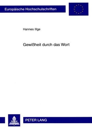Produktbild: Gewi&szlig;heit durch das Wort