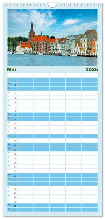 Produktbild: Familienplaner 2026 - Sehenswertes im S&uuml;den D&auml;nemarks mit 5 Spalten (Wandkalender, 21 x 45 cm) CALVENDO