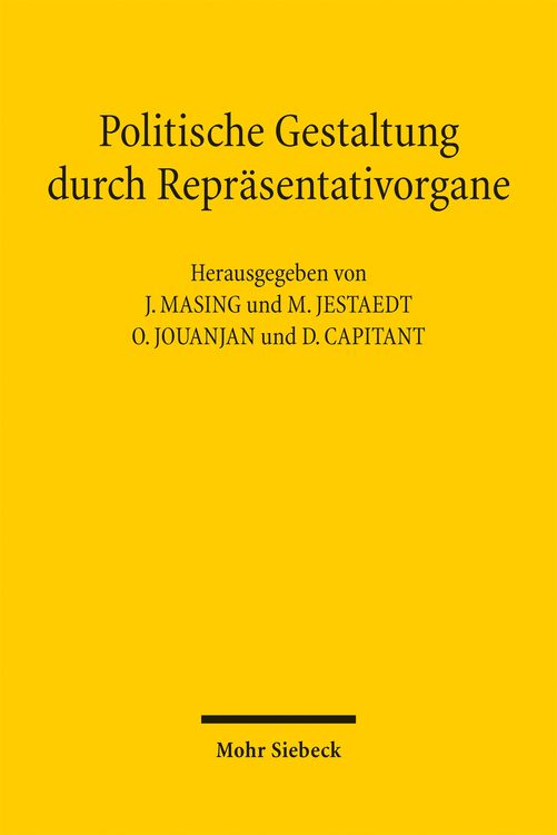 Produktbild: Politische Gestaltung durch Repr&auml;sentativorgane