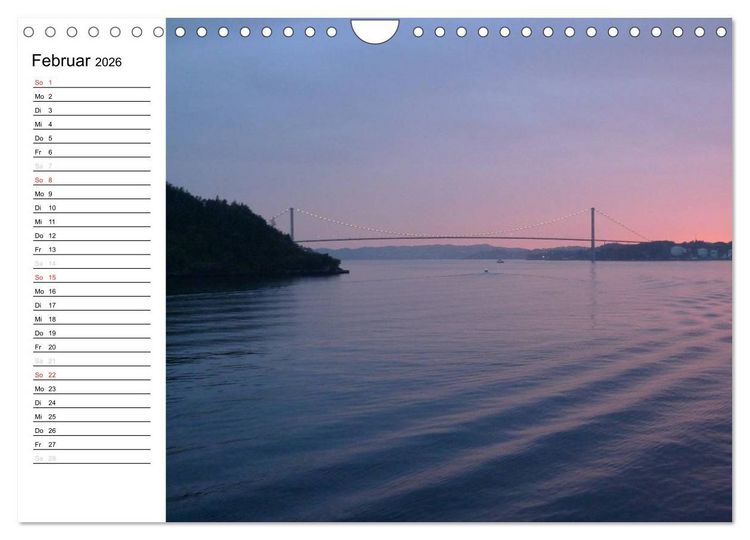 Produktbild: Impressionen von Norwegen entlang der Hurtigruten (Wandkalender 2026 DIN A4 quer), CALVENDO Monatskalender