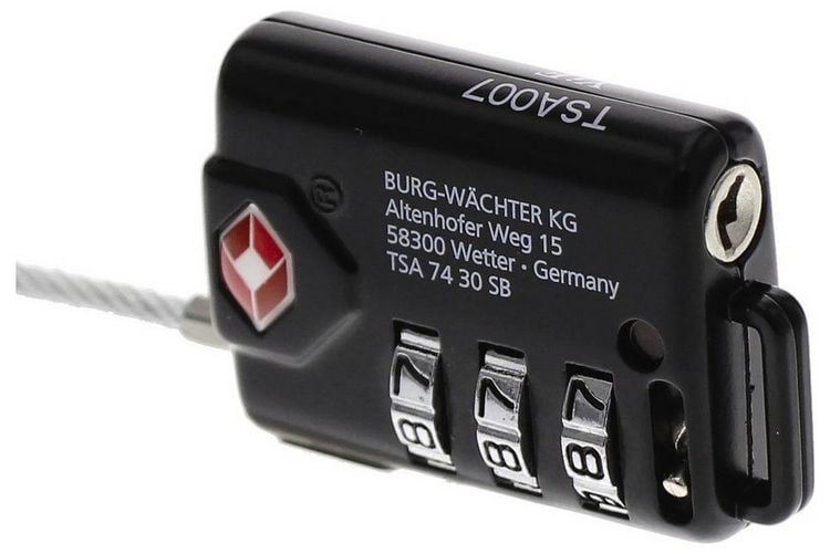 Produktbild: Burg W&auml;chter 32891 Vorh&auml;ngeschloss 32.80mm TSA Schwarz Zahlenschloss