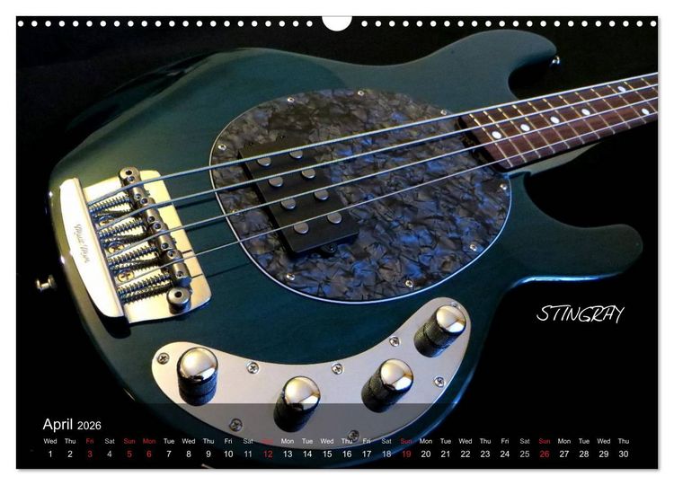 Produktbild: ROCK GUITARS put into the spotlight (Wall Calendar 2026 DIN A3 landscape), CALVENDO 12 Month Wall Calendar