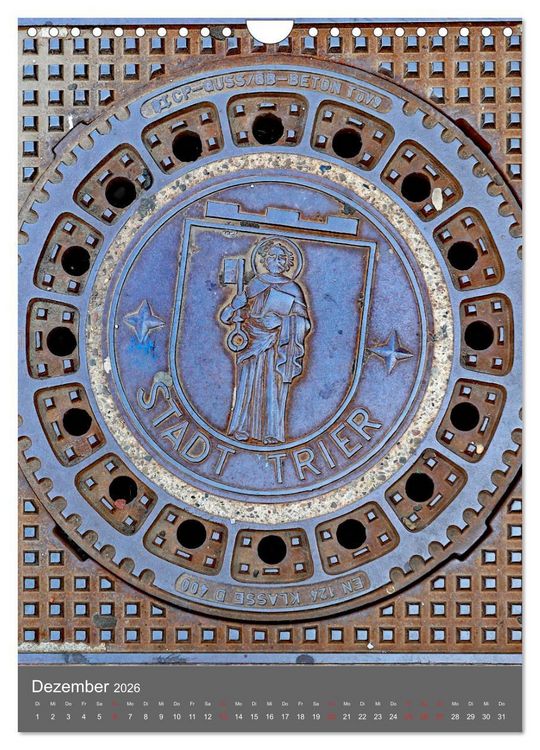 Produktbild: Gullydeckel (Wandkalender 2026 DIN A4 hoch), CALVENDO Monatskalender
