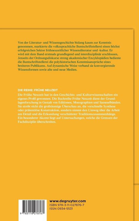 Produktbild: Polyhistorismus und Buntschriftstellerei