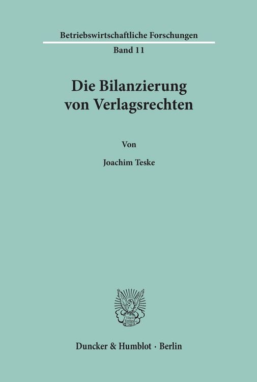 Produktbild: Die Bilanzierung von Verlagsrechten
