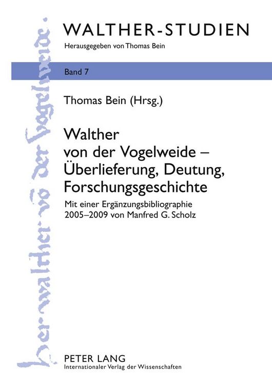 Produktbild: Walther von der Vogelweide &ndash; &Uuml;berlieferung, Deutung, Forschungsgeschichte