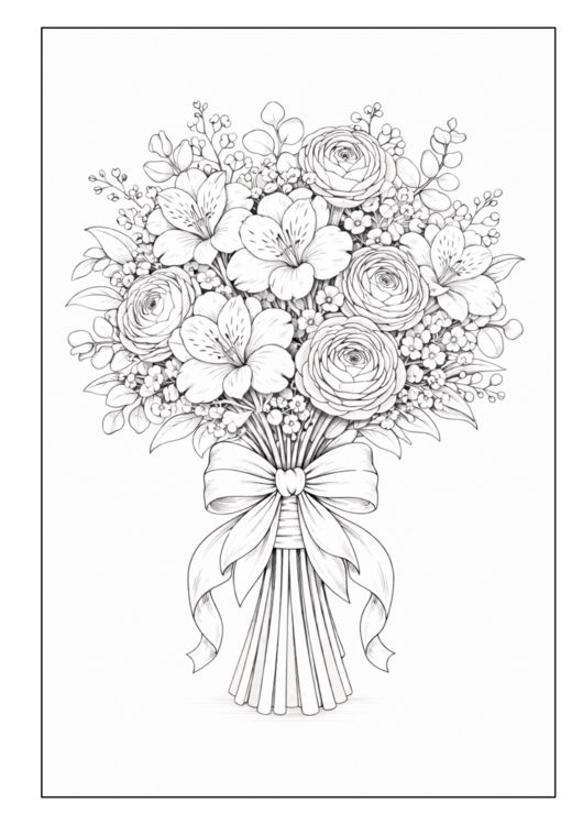 Produktbild: Blumenstr&auml;u&szlig;e &ndash; Blumen Malbuch f&uuml;r Erwachsene mit 50 sch&ouml;nen Ausmalbildern