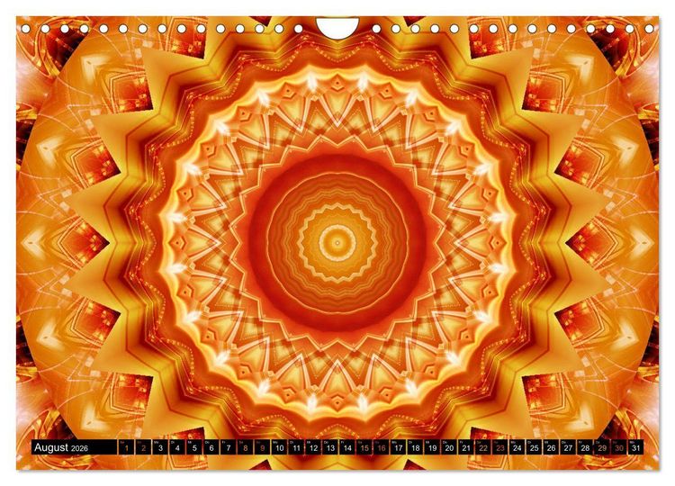 Produktbild: Energie - Mandalas in orange (Wandkalender 2026 DIN A4 quer), CALVENDO Monatskalender