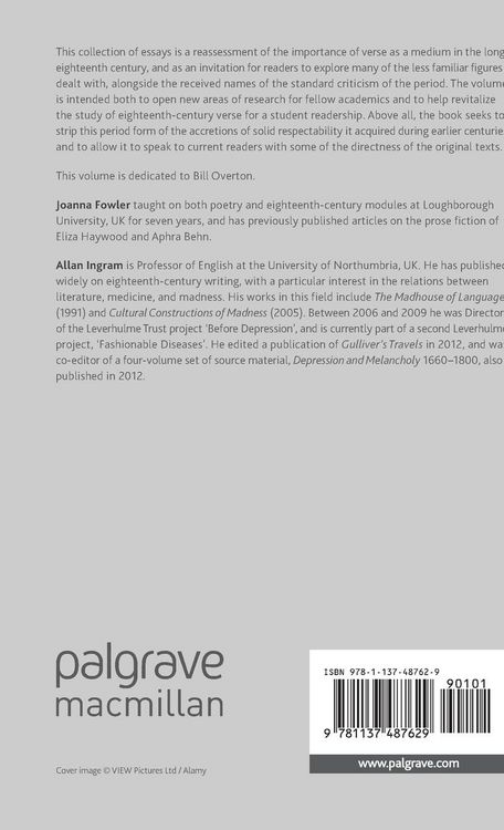 Produktbild: Voice and Context in Eighteenth-Century Verse