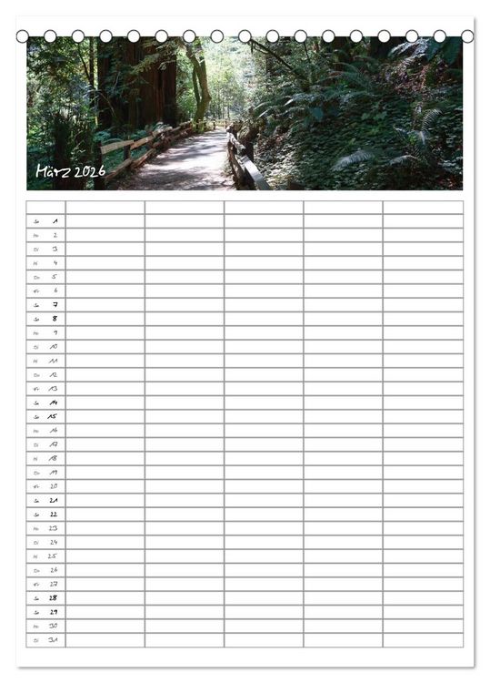 Produktbild: Kalifornien - Familienplaner 2026 (Tischkalender 2026 DIN A5 hoch), CALVENDO Monatskalender