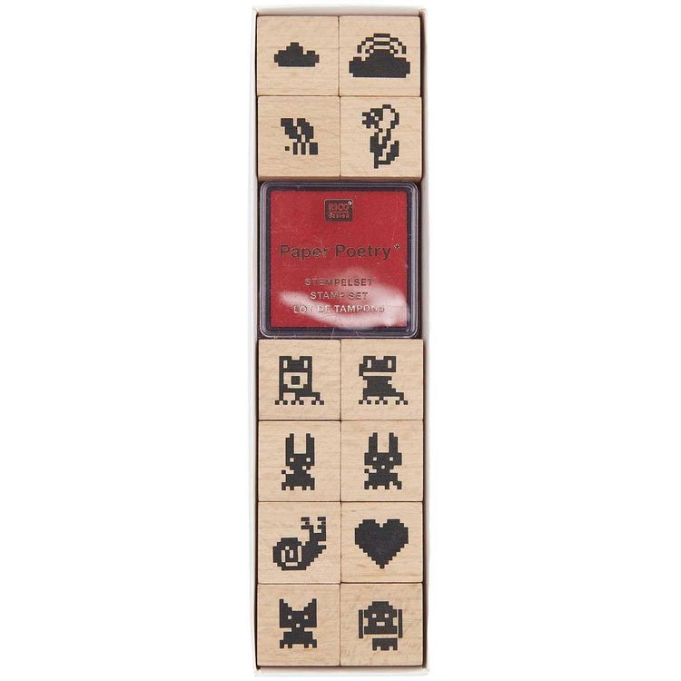 Produktbild: Stempelset Futschikato, Pixel,, 12 Stempel, 1 Stemp