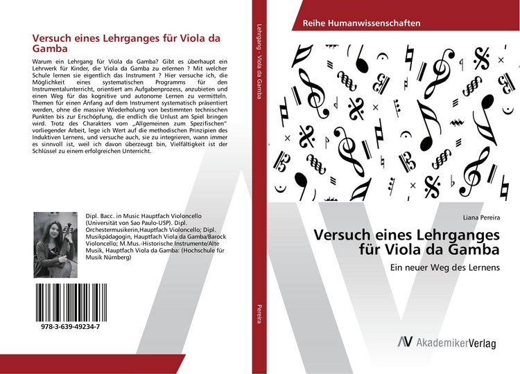 Produktbild: Versuch eines Lehrganges f&uuml;r Viola da Gamba