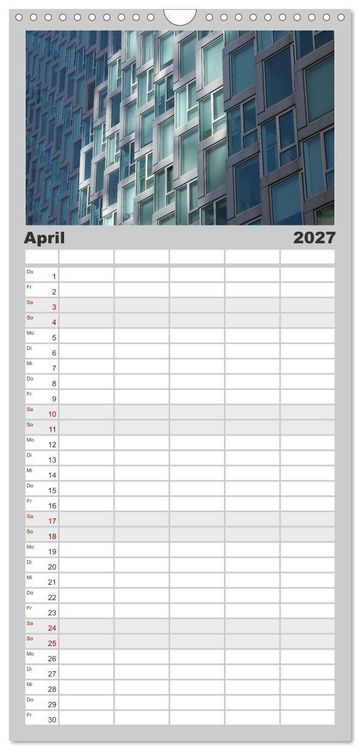 Produktbild: Familienplaner 2027 - NEW YORK visions mit 5 Spalten (Wandkalender, 21 x 45 cm) CALVENDO