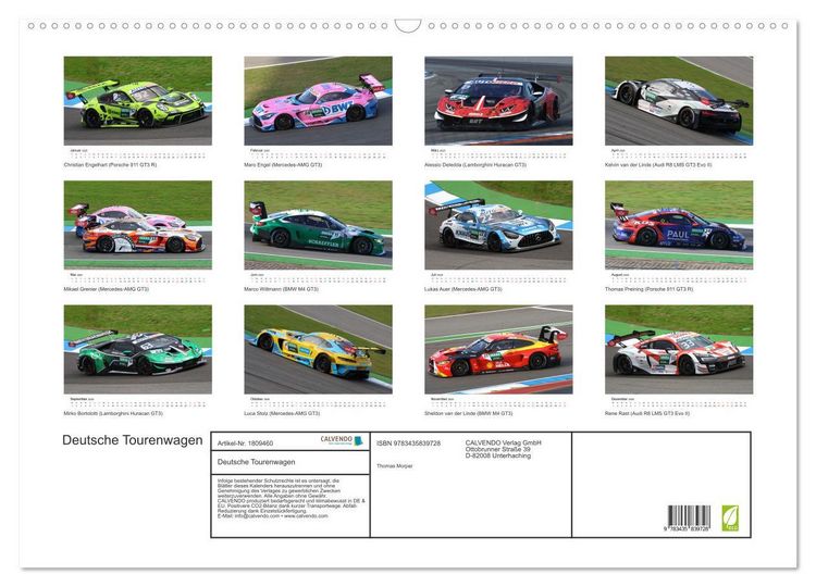 Produktbild: Deutsche Tourenwagen (Wandkalender 2025 DIN A2 quer), CALVENDO Monatskalender