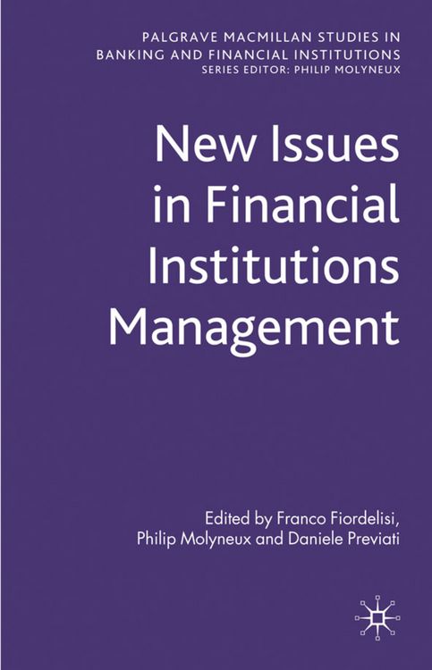 Produktbild: New Issues in Financial Institutions Management