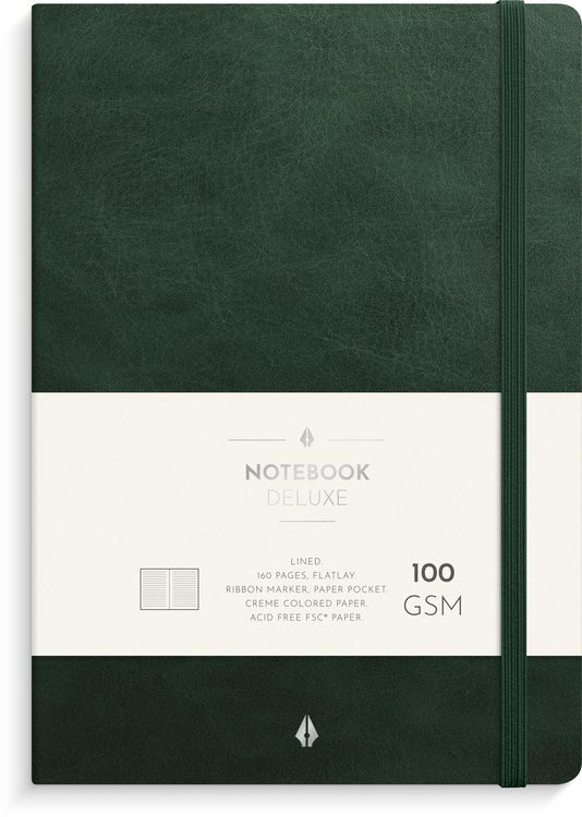 Produktbild: Burde Notizbuch Deluxe A5 dunkelgr&uuml;n