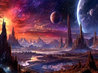Produktbild: CALVENDO Puzzle Science Fiction - Reise zu fremden Planeten - Andromeda | 1000 Teile Lege-Gr&ouml;&szlig;e 64x48cm Foto-Puzzle f&uuml;r gl&uuml;ckliche Stunden