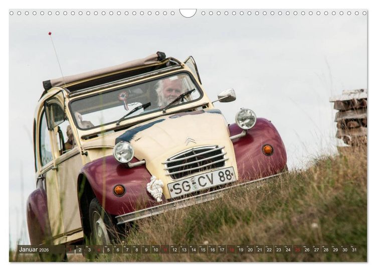 Produktbild: Citro&euml;n 2 CV - Zum Kippen zu schade (Wandkalender 2026 DIN A3 quer), CALVENDO Monatskalender