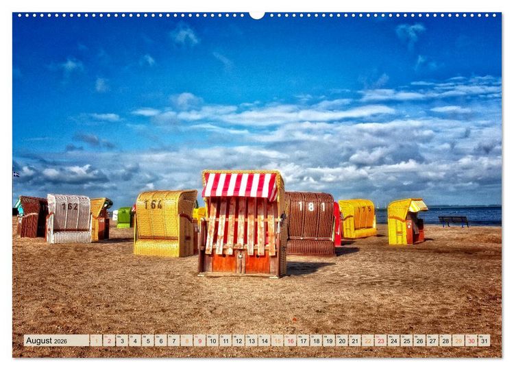 Produktbild: Friesland - Nordseebad Dangast (Wandkalender 2026 DIN A2 quer), CALVENDO Monatskalender
