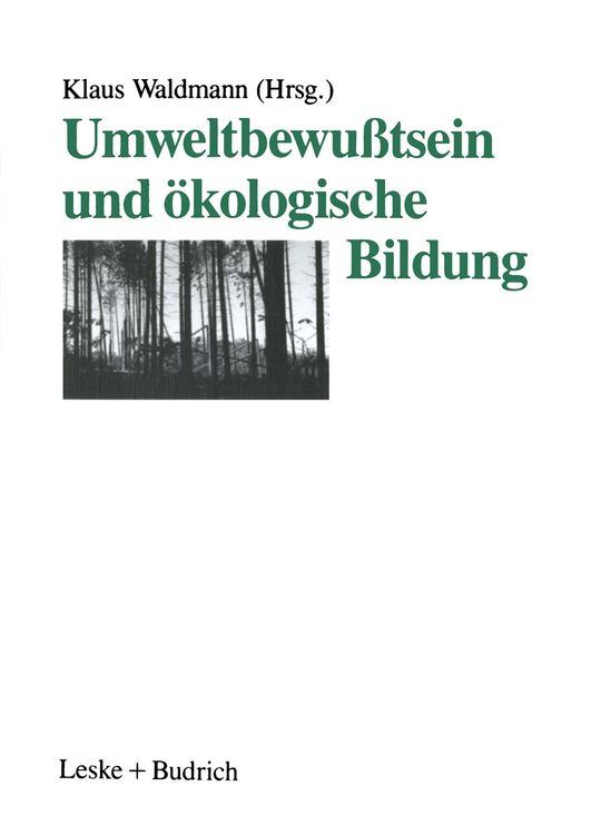 Produktbild: Umweltbewu&szlig;tsein und &ouml;kologische Bildung