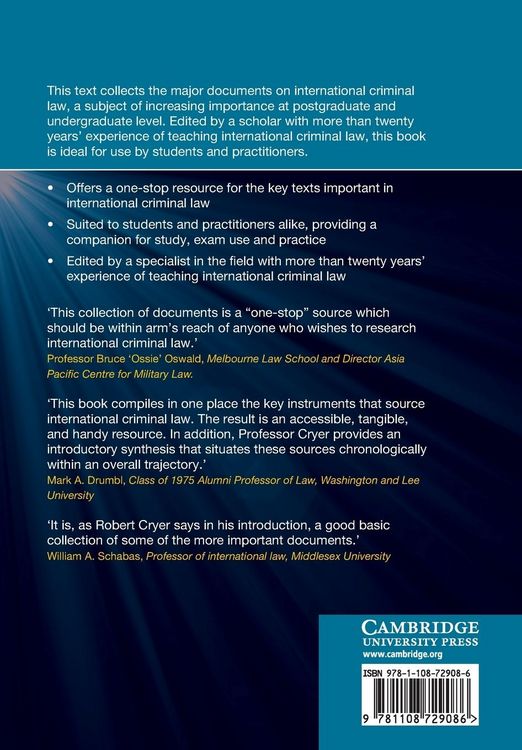 Produktbild: International Criminal Law Documents