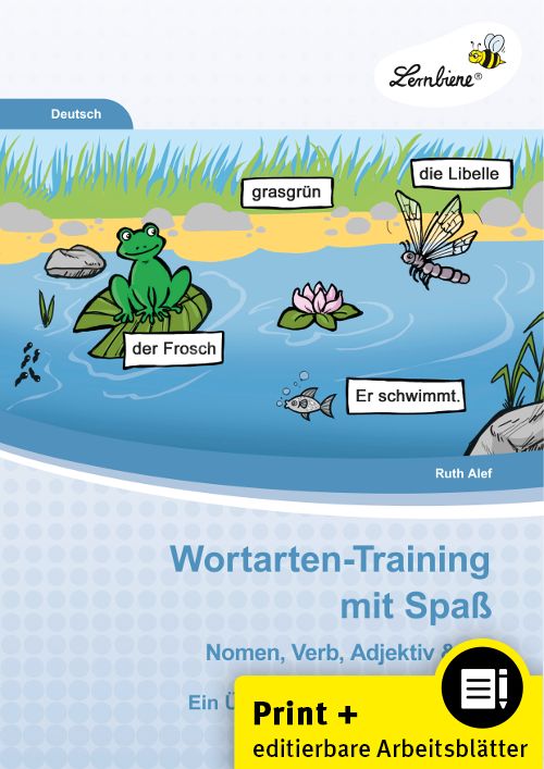 Produktbild: Wortarten-Training mit Spa&szlig; - Nomen, Verb,