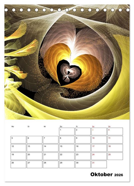Produktbild: Zauberhaftes Textildesign (Tischkalender 2026 DIN A5 hoch), CALVENDO Monatskalender