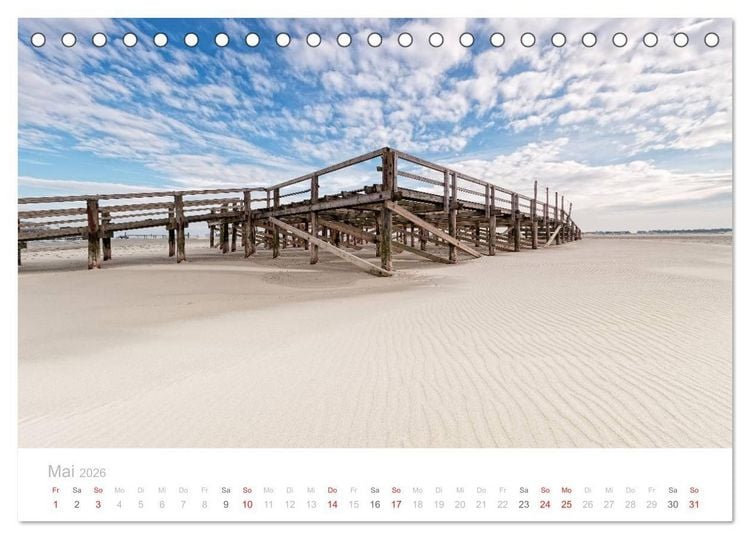 Produktbild: St. Peter-Ording (Tischkalender 2026 DIN A5 quer), CALVENDO Monatskalender
