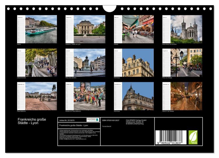 Produktbild: Frankreichs gro&szlig;e St&auml;dte - Lyon (Wandkalender 2026 DIN A4 quer), CALVENDO Monatskalender