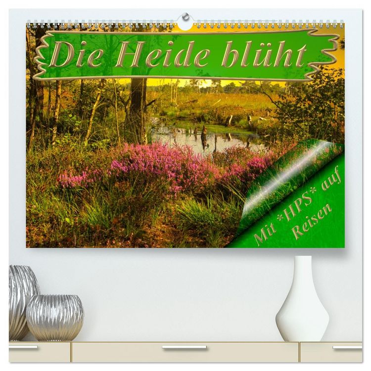 Produktbild: Die Heide bl&uuml;ht (hochwertiger Premium Wandkalender 2026 DIN A2 quer), Kunstdruck in Hochglanz