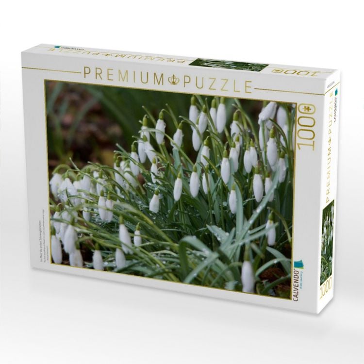 Produktbild: CALVENDO Puzzle Im M&auml;rz die ersten Schneegl&ouml;ckchen | 1000 Teile Lege-Gr&ouml;&szlig;e 64x48cm Foto-Puzzle f&uuml;r gl&uuml;ckliche Stunden
