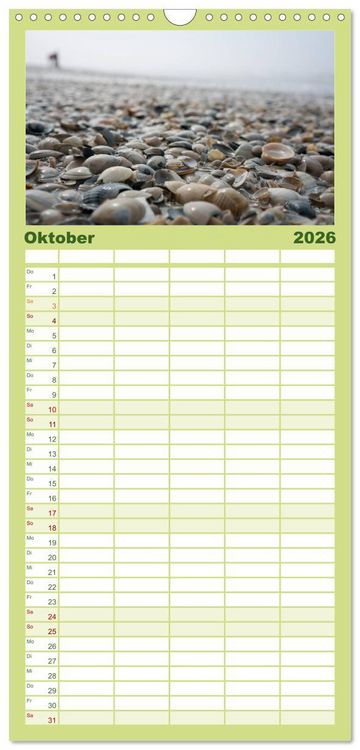 Produktbild: Familienplaner 2026 - Ameland Wundersch&ouml;ne Insel mit 5 Spalten (Wandkalender, 21 x 45 cm) CALVENDO