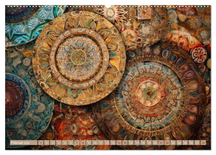 Produktbild: Geometrische Kaleidoskope (hochwertiger Premium Wandkalender 2026 DIN A2 quer), Kunstdruck in Hochglanz